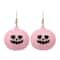 Pink Light Up Heart-Eye Jack-o'-Lantern Dangle Earrings by Celebrate It™